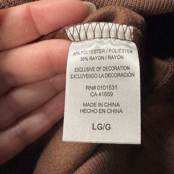 Disney Mickey & Friends Womens Size Large Graphic Sweatshirt Unbothered Brown - Picture 6 of 8